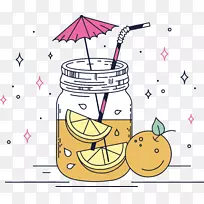 茶饮料插图-创意水果茶-空若网 茶饮料插图-创意水果茶-空若网