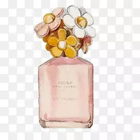 香奈儿香水水彩画时装设计师水彩画香水-空若网 香奈儿香水水彩画时装设计师水彩画香水-空若网