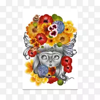 花卉设计切花花束彩绘-空若网 花卉设计切花花束彩绘-空若网