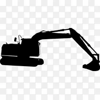 挖掘机-侧影-空若网 挖掘机-侧影-空若网