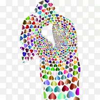 亲吻亲密关系爱情剪贴画剪影棱镜色-空若网 亲吻亲密关系爱情剪贴画剪影棱镜色-空若网