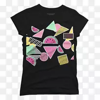 T恤袖粉红色m字体孟菲斯风格-空若网 T恤袖粉红色m字体孟菲斯风格-空若网