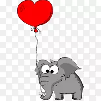 情人节大象画动物手绘爱情-空若网 情人节大象画动物手绘爱情-空若网