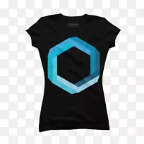 t恤上衣服装时尚.蓝色六边形形状-空若网 t恤上衣服装时尚.蓝色六边形形状-空若网