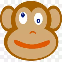 鼻子线食肉剪贴画-猴子剪贴画-空若网 鼻子线食肉剪贴画-猴子剪贴画-空若网