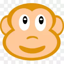 鼻子笑脸线条剪贴画猴子剪贴画-空若网 鼻子笑脸线条剪贴画猴子剪贴画-空若网
