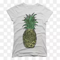 菠萝素描-菠萝切块-空若网 菠萝素描-菠萝切块-空若网