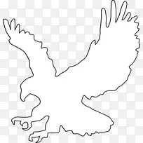 白色动物手指夹艺术-鹰轮廓剪贴画-空若网 白色动物手指夹艺术-鹰轮廓剪贴画-空若网