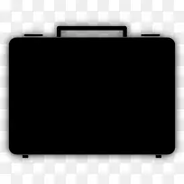 笔记本电脑黑色矩形公文包剪贴件-空若网 笔记本电脑黑色矩形公文包剪贴件-空若网