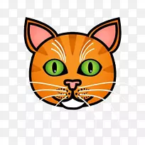 猫画免版税插图-橙色猫鼻子-空若网 猫画免版税插图-橙色猫鼻子-空若网