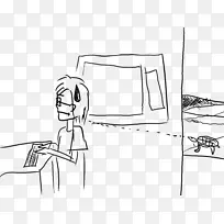 纸手指素描-空若网 纸手指素描-空若网