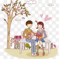 卡通插画-卡通情侣-空若网 卡通插画-卡通情侣-空若网