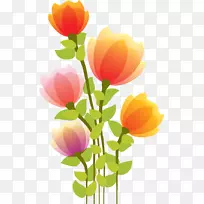 插画艺术.手绘郁金香-空若网 插画艺术.手绘郁金香-空若网