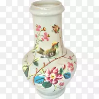 花瓶布里斯托尔蓝玻璃透明玻璃手绘蝴蝶-空若网 花瓶布里斯托尔蓝玻璃透明玻璃手绘蝴蝶-空若网