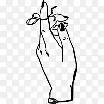 剪贴画-黑色手指-空若网 剪贴画-黑色手指-空若网