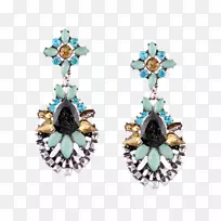 耳环仿宝石和莱茵石首饰比西项链-珠宝-空若网 耳环仿宝石和莱茵石首饰比西项链-珠宝-空若网