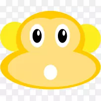 鼻子笑脸线条剪贴画猴子剪贴画-空若网 鼻子笑脸线条剪贴画猴子剪贴画-空若网