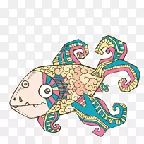 剪贴画-彩色鲨鱼-空若网 剪贴画-彩色鲨鱼-空若网