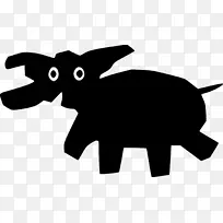 黑白剪贴画-大象鼻子-空若网 黑白剪贴画-大象鼻子-空若网