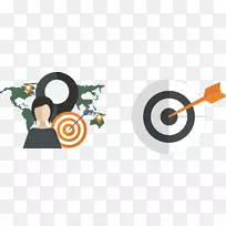 Adobe插画机-牛眼圈中间的手绘飞镖-空若网 Adobe插画机-牛眼圈中间的手绘飞镖-空若网