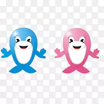 卡通剪贴画-可爱的海豚-空若网 卡通剪贴画-可爱的海豚-空若网