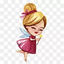 仙女魔杖水彩画-小仙女-空若网 仙女魔杖水彩画-小仙女-空若网