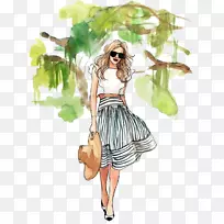 时尚插画素描-空若网 时尚插画素描-空若网