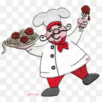 肉丸意大利面,厨师,食物,红领巾-空若网 肉丸意大利面,厨师,食物,红领巾-空若网