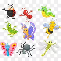 甲虫绘画瓢虫蚊子-创意卡通昆虫-空若网 甲虫绘画瓢虫蚊子-创意卡通昆虫-空若网