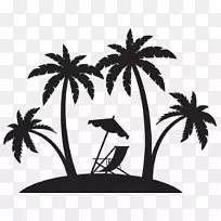 海滨剪影剪贴画-沙滩-空若网 海滨剪影剪贴画-沙滩-空若网