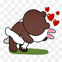 贴纸线朋友短信应用程序棕熊线-空若网 贴纸线朋友短信应用程序棕熊线-空若网