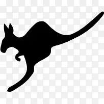 袋鼠剪影猫须剪贴画-袋鼠-空若网 袋鼠剪影猫须剪贴画-袋鼠-空若网