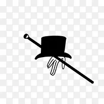 高帽手套夹艺术服装剪贴画-空若网 高帽手套夹艺术服装剪贴画-空若网