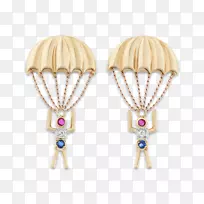 第二次世界大战伞兵耳环身饰珠宝首饰-空若网 第二次世界大战伞兵耳环身饰珠宝首饰-空若网