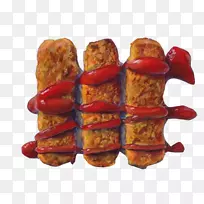 炸鸡鱼指食品画.炸鸡手绘材料图片-空若网 炸鸡鱼指食品画.炸鸡手绘材料图片-空若网