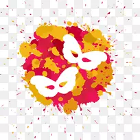 面具嘉年华水彩画-创意绘画涂鸦面具-空若网 面具嘉年华水彩画-创意绘画涂鸦面具-空若网