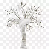 黑白细枝刷树-空若网 黑白细枝刷树-空若网