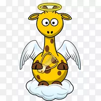 长颈鹿卡通剪辑艺术-有趣的天使剪贴画-空若网 长颈鹿卡通剪辑艺术-有趣的天使剪贴画-空若网
