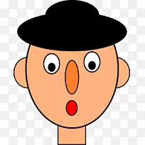 帽子鼻子卡通线条剪贴画-帽子-空若网 帽子鼻子卡通线条剪贴画-帽子-空若网