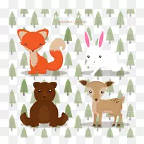 红狐动物森林-可爱的森林动物载体-空若网 红狐动物森林-可爱的森林动物载体-空若网