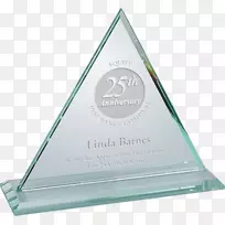 玻璃三角奖杯纪念牌匾-玻璃-空若网 玻璃三角奖杯纪念牌匾-玻璃-空若网