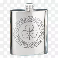 HIP烧瓶三叶草礼物白蜡盎司-礼物-空若网 HIP烧瓶三叶草礼物白蜡盎司-礼物-空若网