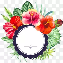 花卉花园.手绘水彩画花边-空若网 花卉花园.手绘水彩画花边-空若网