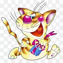 猫生日插画-空若网 猫生日插画-空若网