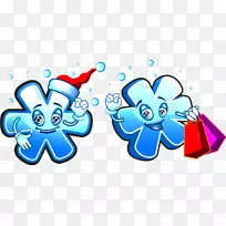 雪花动画剪辑艺术-卡通雪-空若网 雪花动画剪辑艺术-卡通雪-空若网