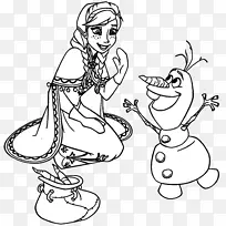 安娜埃尔莎克里斯多夫奥拉夫着色书-安娜-空若网 安娜埃尔莎克里斯多夫奥拉夫着色书-安娜-空若网