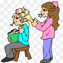 美容师理发师动画剪贴画动画-空若网 美容师理发师动画剪贴画动画-空若网