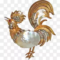 公鸡胸针珍珠仿宝石和莱茵石珍珠珠宝-空若网 公鸡胸针珍珠仿宝石和莱茵石珍珠珠宝-空若网