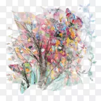 水彩画插花艺术-空若网 水彩画插花艺术-空若网