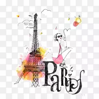艾菲尔铁塔水彩画.埃菲尔铁塔-空若网 艾菲尔铁塔水彩画.埃菲尔铁塔-空若网